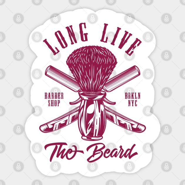 Long Live The Beard Sticker by JabsCreative